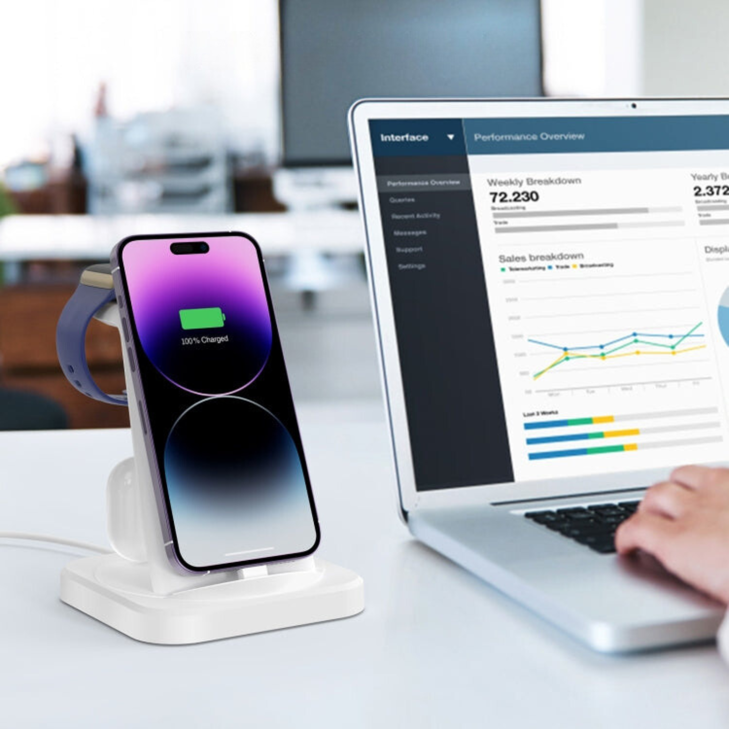 4 in 1 Wireless Charger Holder